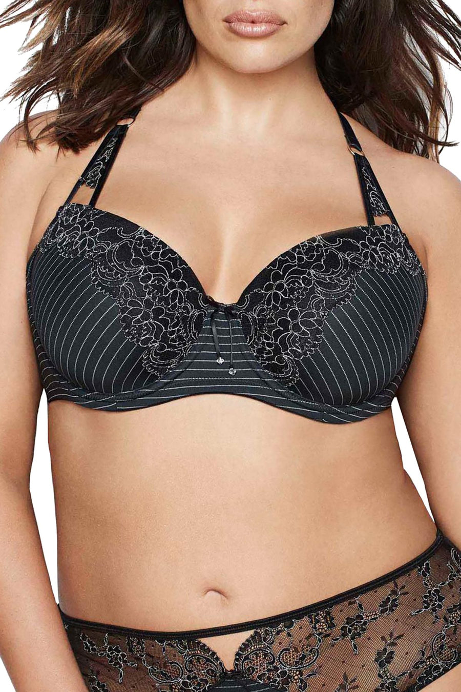 Ashley Graham PLUS Black Showstopper Balconette Bra