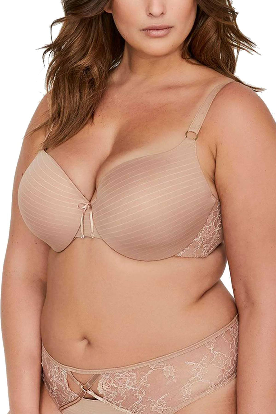 Ashley Graham PLUS Cappuccino Icon T-Shirt Bra