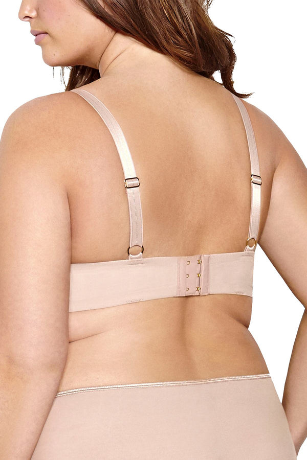 Ashley Graham PLUS Cappuccino Lace and Keyhole Diva Demi Bra
