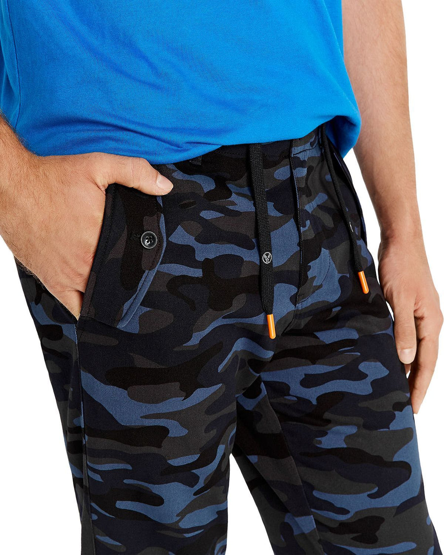 Avirex Camo Drawstring Cargo Slim Fit Pants Navy Camo