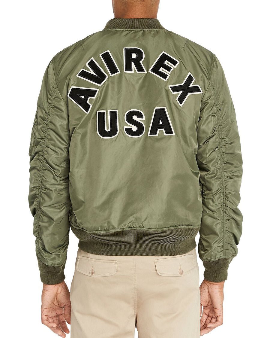 Avirex Ma-1 Logo Bomber Jacket Military Olive