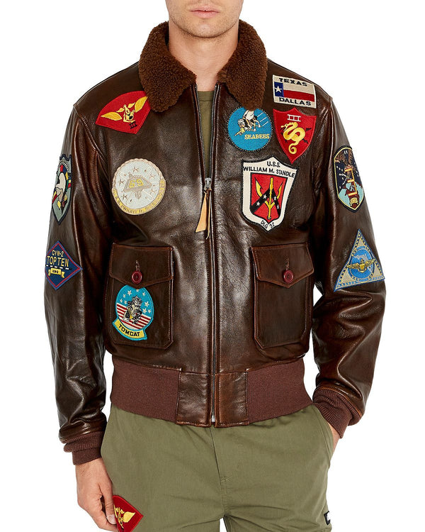 Avirex Regular Fit Aviator Jacket 2 Tone Tango