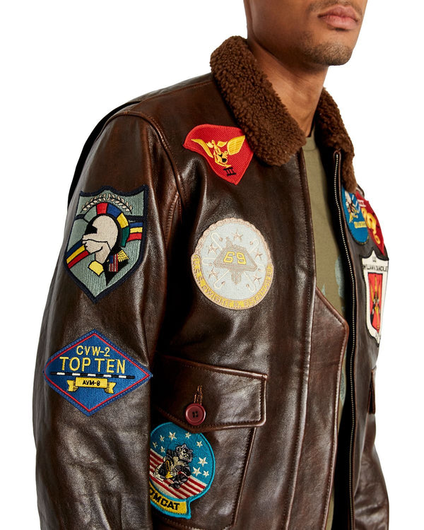 Avirex Regular Fit Aviator Jacket 2 Tone Tango