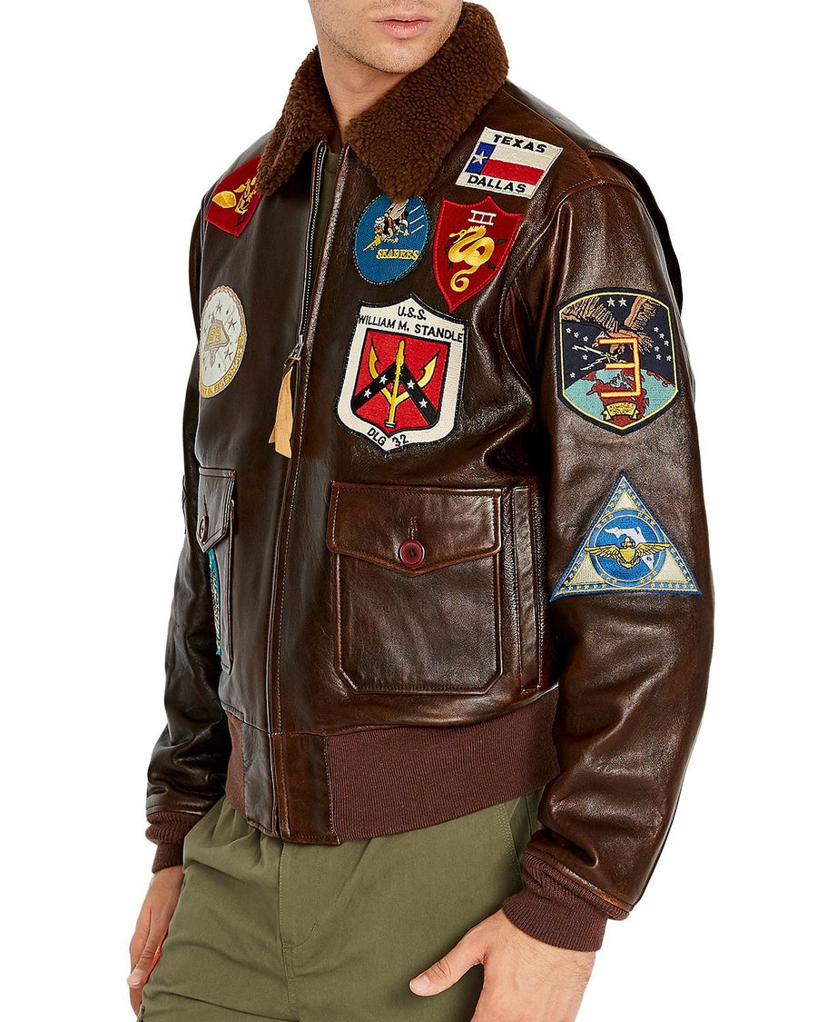 Avirex Regular Fit Aviator Jacket 2 Tone Tango