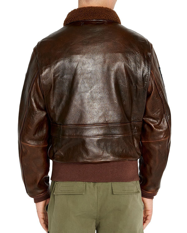 Avirex Regular Fit Aviator Jacket 2 Tone Tango