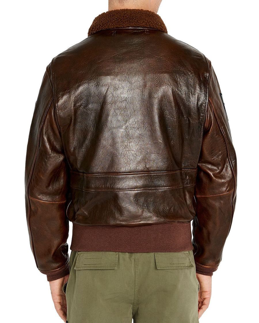 Avirex Regular Fit Aviator Jacket 2 Tone Tango
