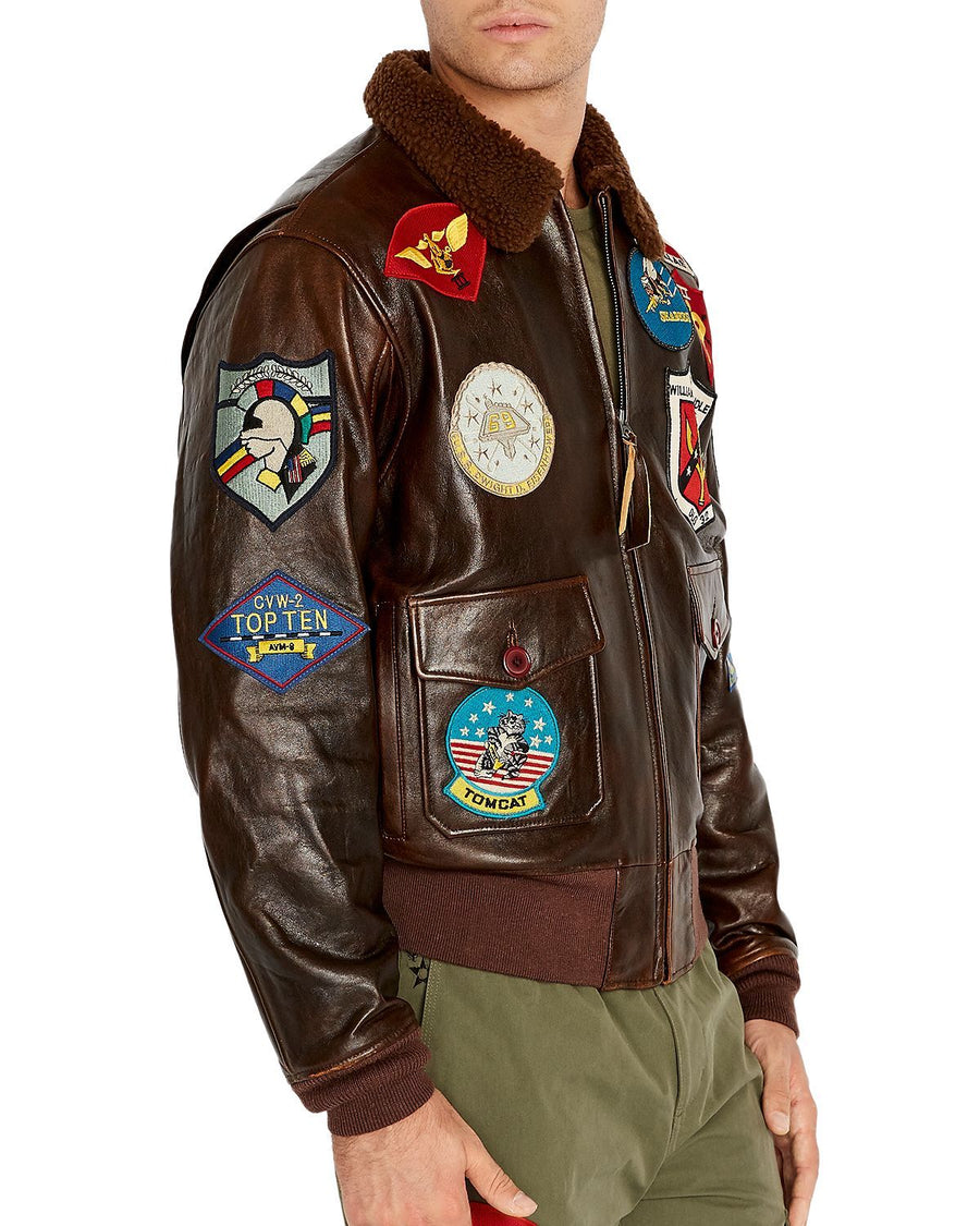 Avirex Regular Fit Aviator Jacket 2 Tone Tango