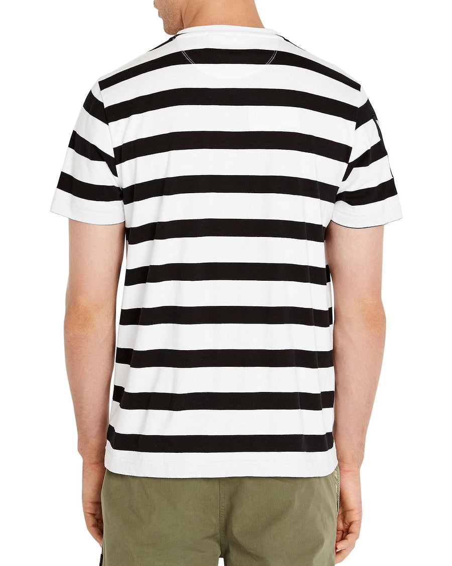 Avirex Striped Logo Tee Jet Black