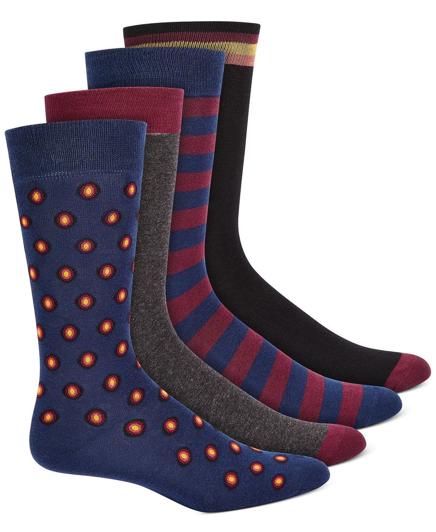 BAR III 4 Pack Socks / Navy Burgundy