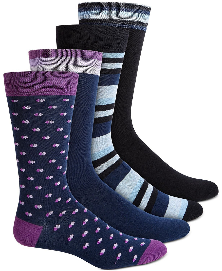 BAR III 4 Pack Socks Navy Purple