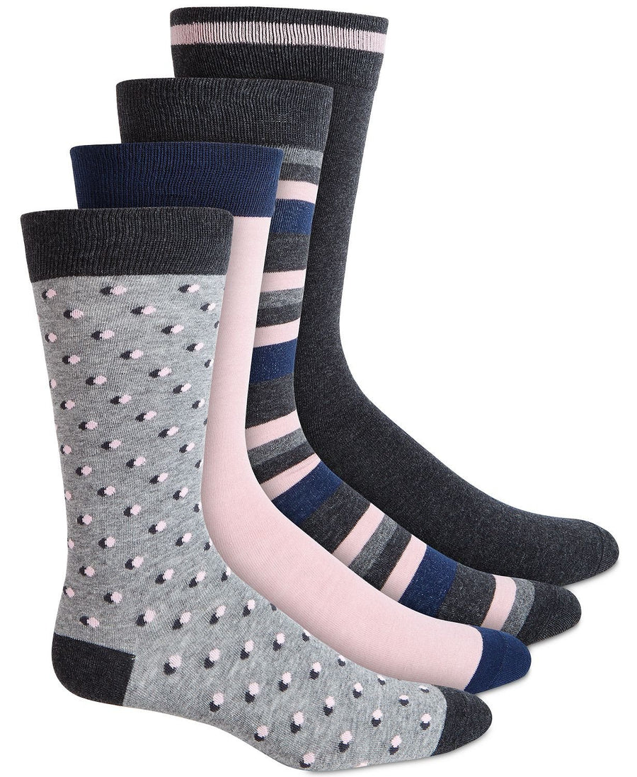 BAR III 4 pk Socks Grey Pink