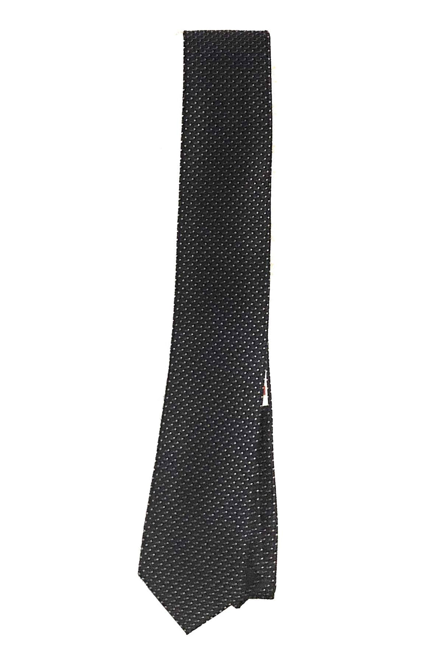 BAR III Black Caanam Mini Dotted Silk Tie