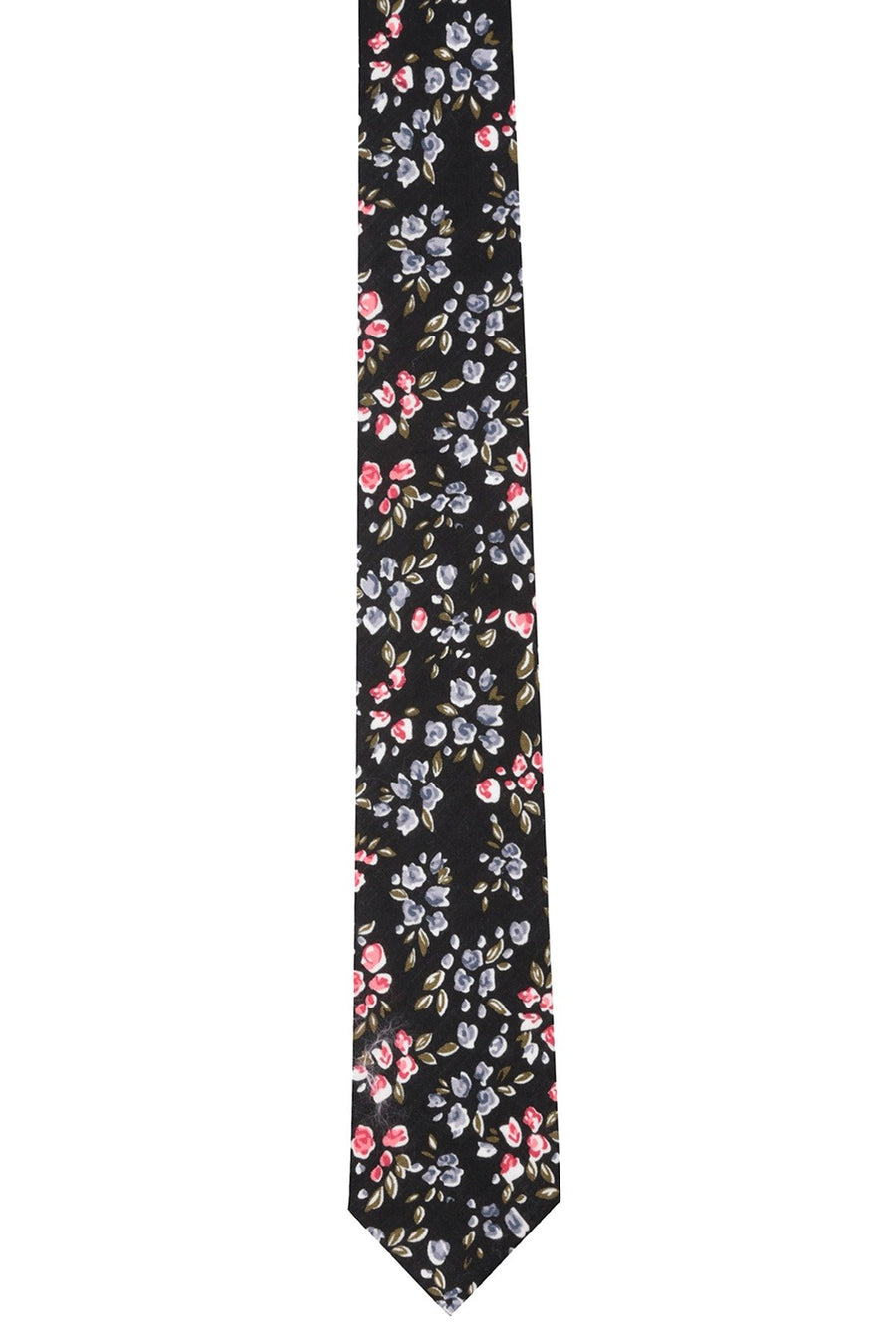 BAR III Black/Floral Spring Skinny Tie