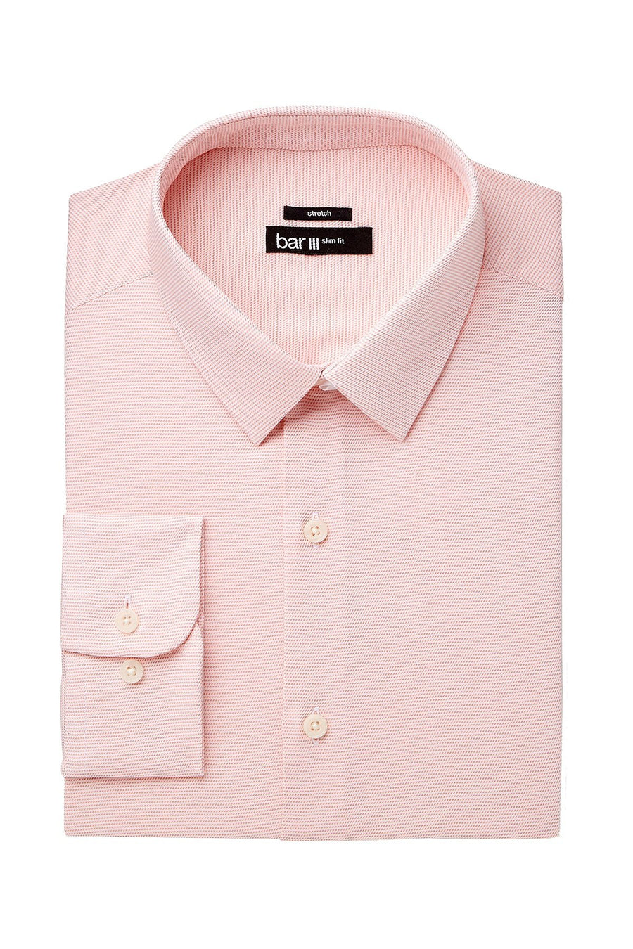 BAR III Coral Twill-Texture Slim-Fit Stretch Solid Dress Shirt