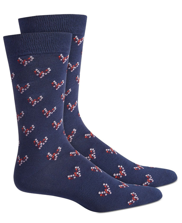 BAR III Heart Socks Navy