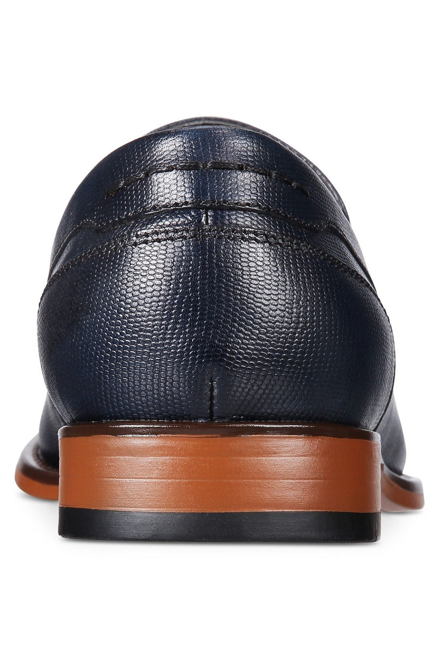 BAR III Navy-Blue Beau Textured Peny Loafer