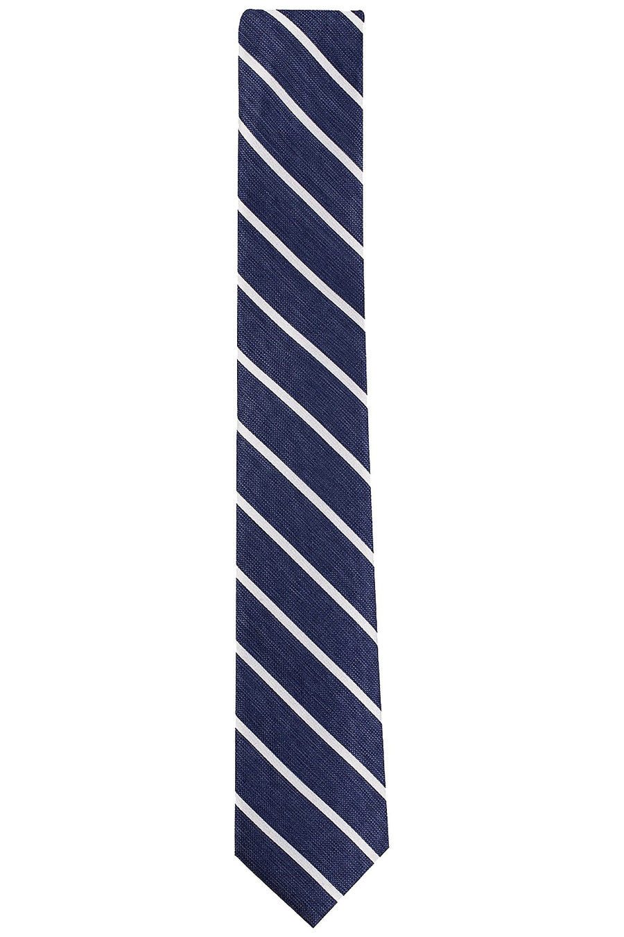 BAR III Navy Cashel-Stripe Skinny Tie