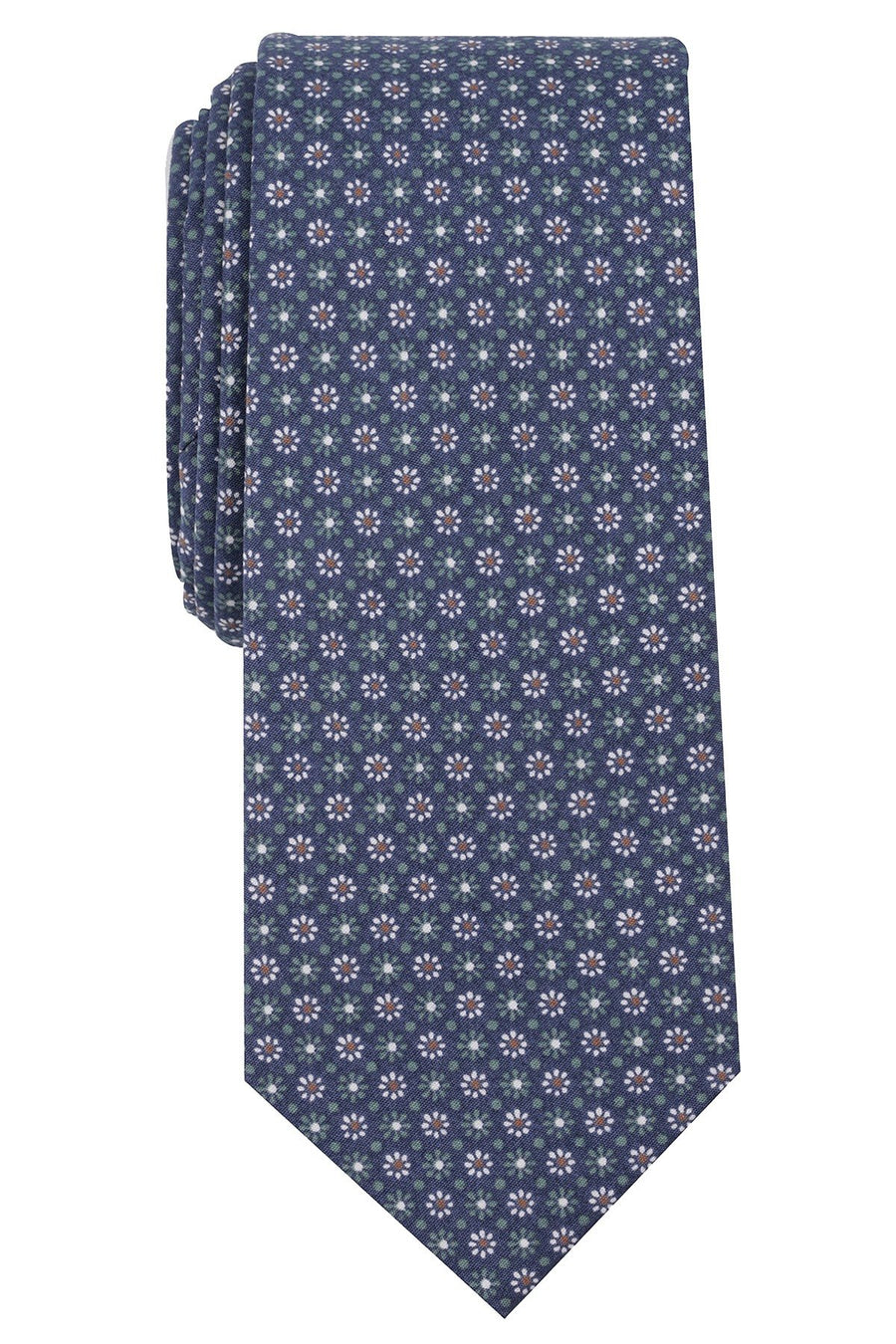 BAR III Navy Causeway-Neat Spring Skinny Tie