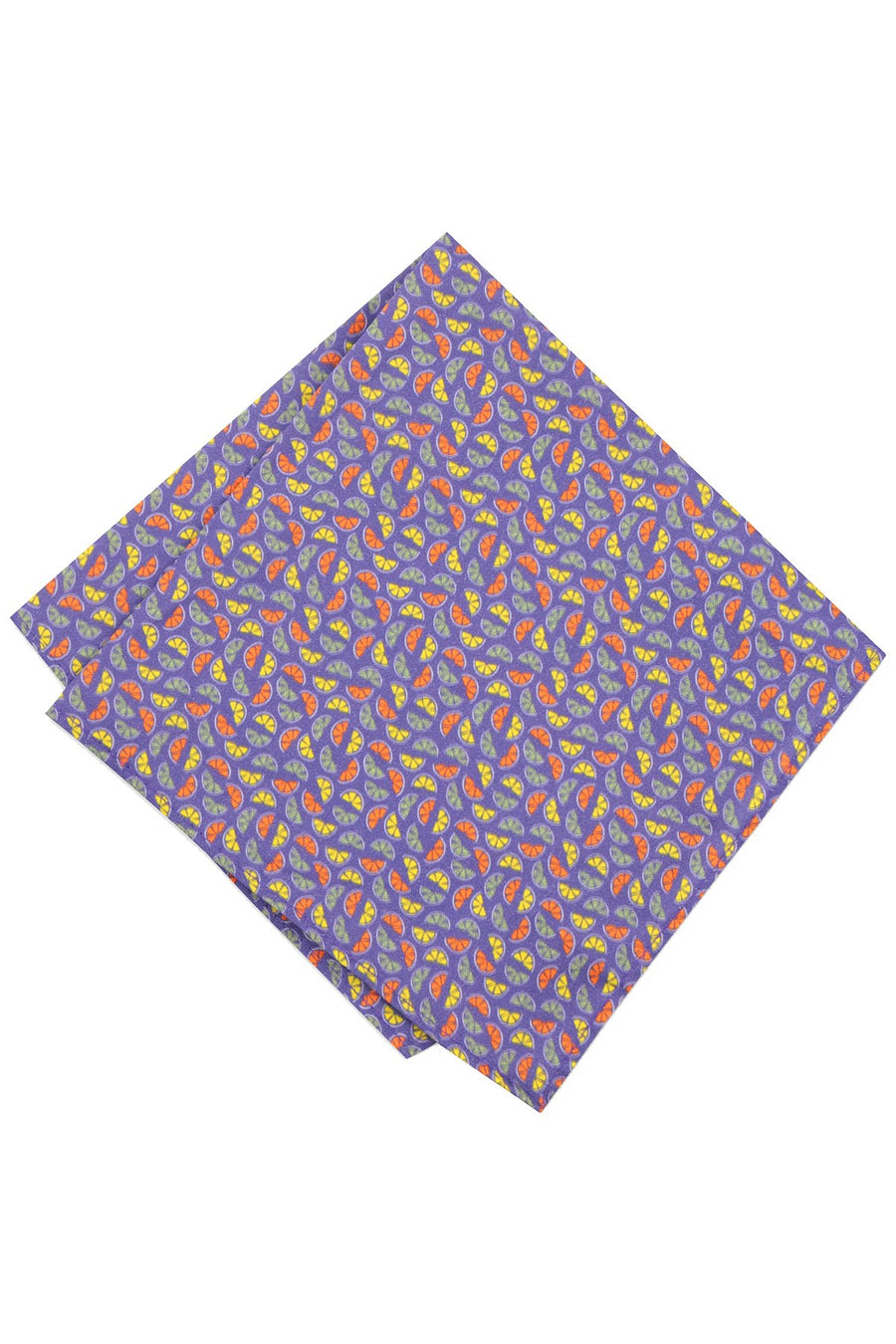 BAR III Navy Zesty-Conversational Cotton Pocket Square