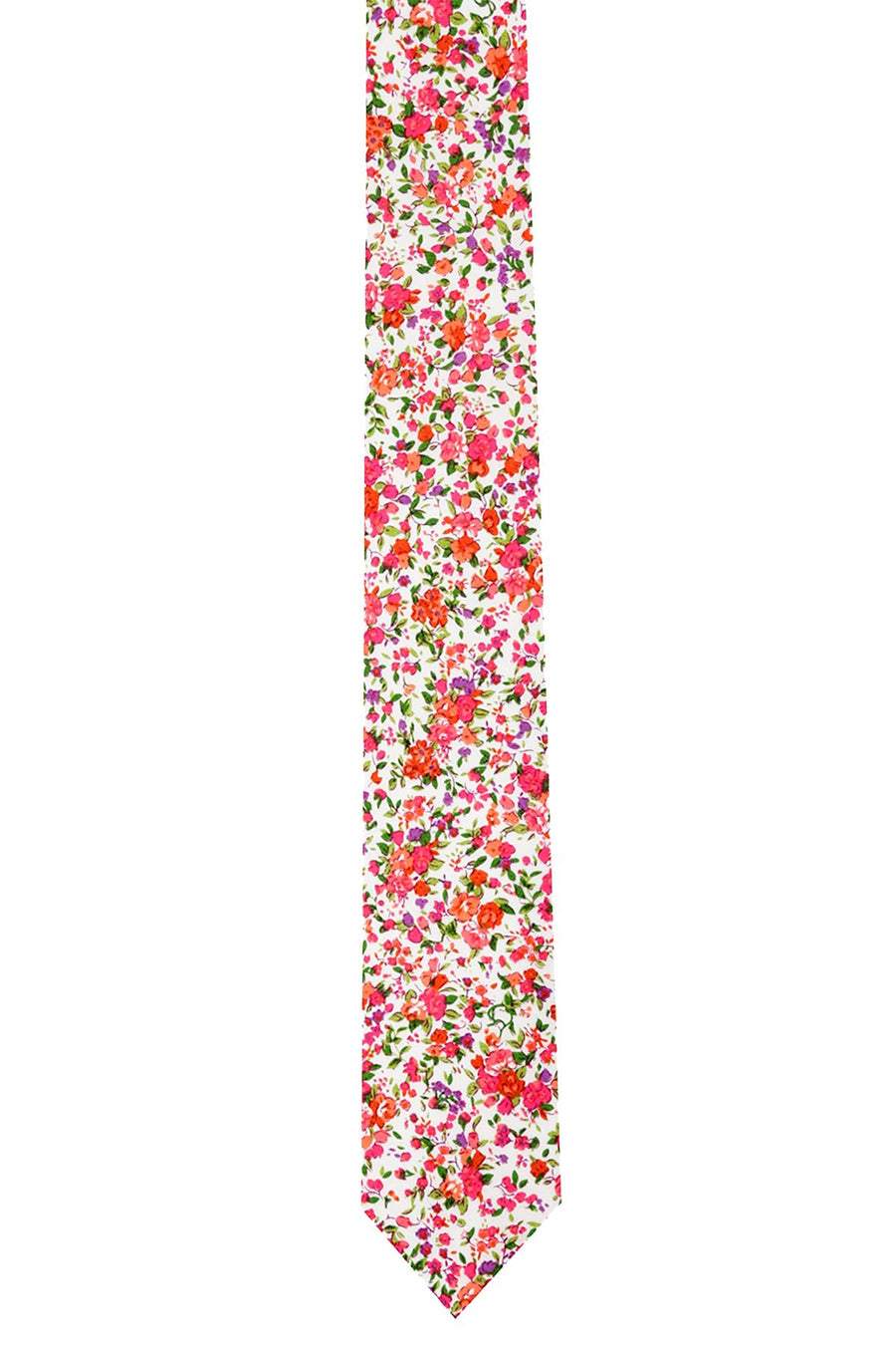 BAR III Orange Panjin Floral Skinny Tie