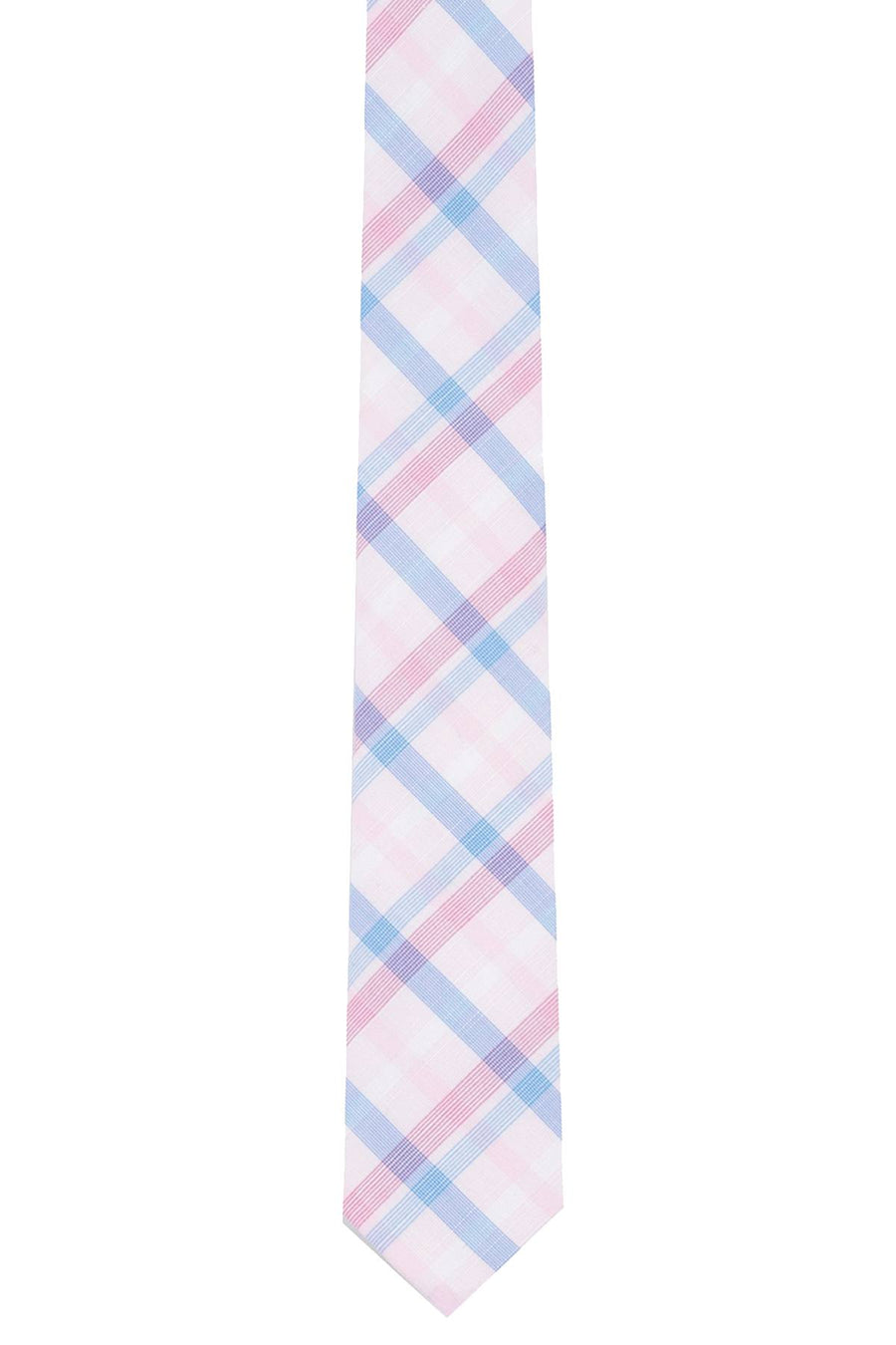 BAR III Pink Whitehaven-Plaid Skinny Tie
