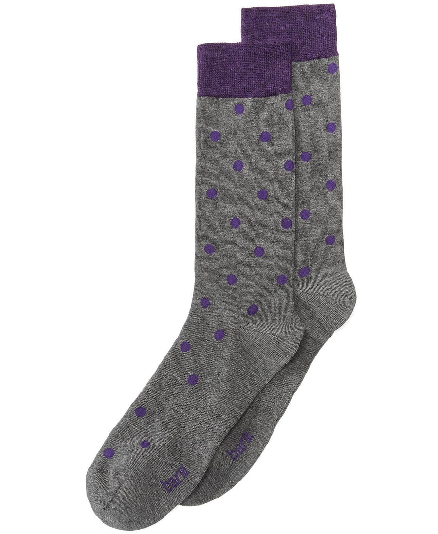 BAR III Polka Dot Dress Socks / Purple