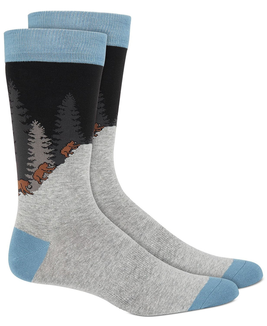 BAR III Printed Socks / Black Grey