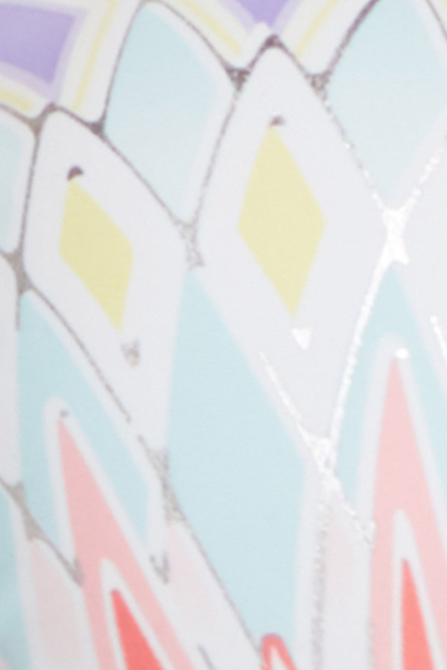 BAR III Printed Triangle Strappy Back Bikini Top in Pastel Starburst