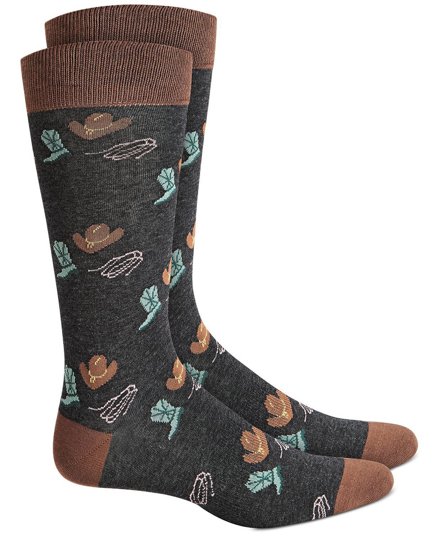 BAR III Western Socks Black Brown