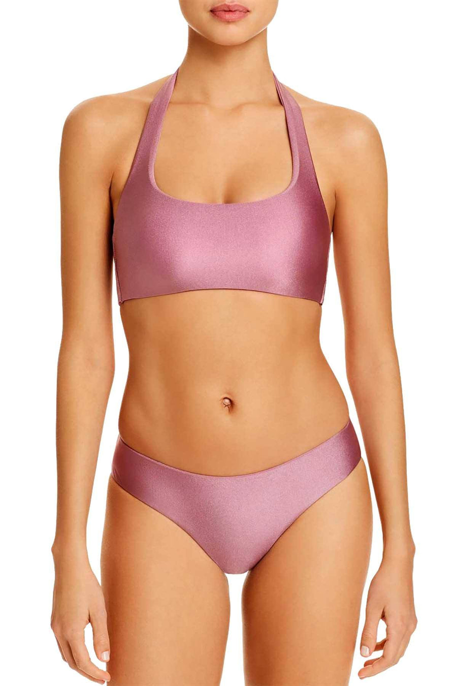BECCA by Rebecca Virtue Ballerina Reversible Bikini Bottom in Mauve