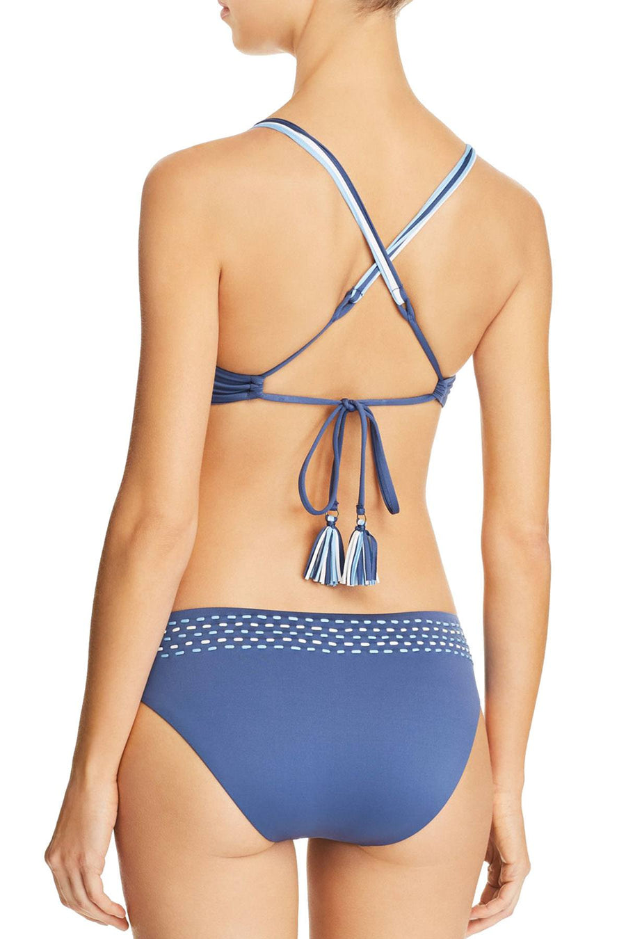 BECCA by Rebecca Virtue Quest Bralette Bikini Top in Dusk Blue