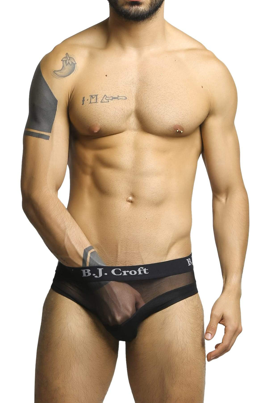 BJ Croft Black GoGo Jock-Brief