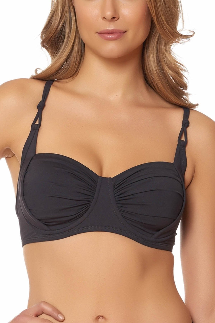 BLEU Rod Beattie Black Knotty Slingback Moulded Bikini Top