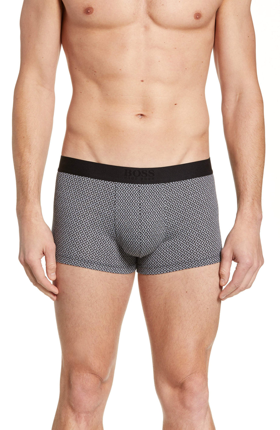 BOSS Men's Boss Jacquard Trunks Grey