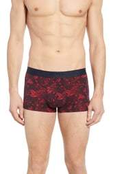 BOSS Men's Boss Print Trunks Red