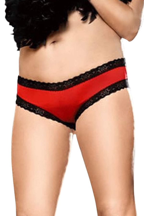 Baci Red Microfiber Boyshort - Diva