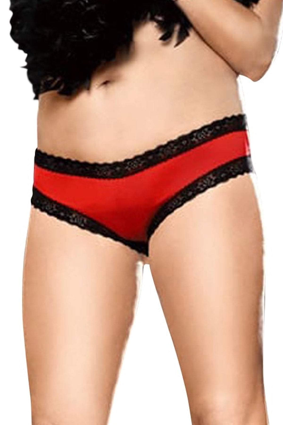 Baci Red Microfiber Boyshort - Diva