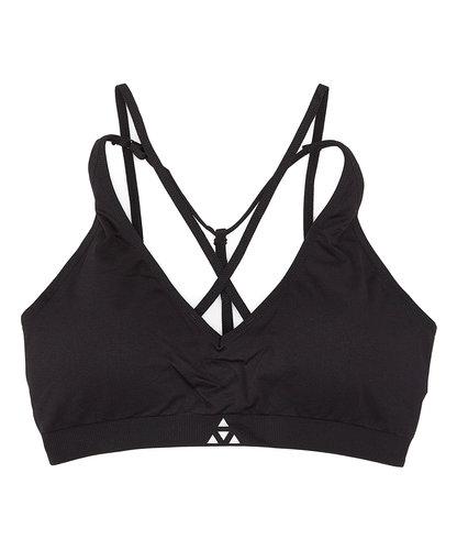 Balanced Tech Black Cross Front Seamless Bra