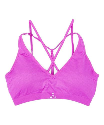 Balanced Tech Fuchsia Cross Front Seamless Bra