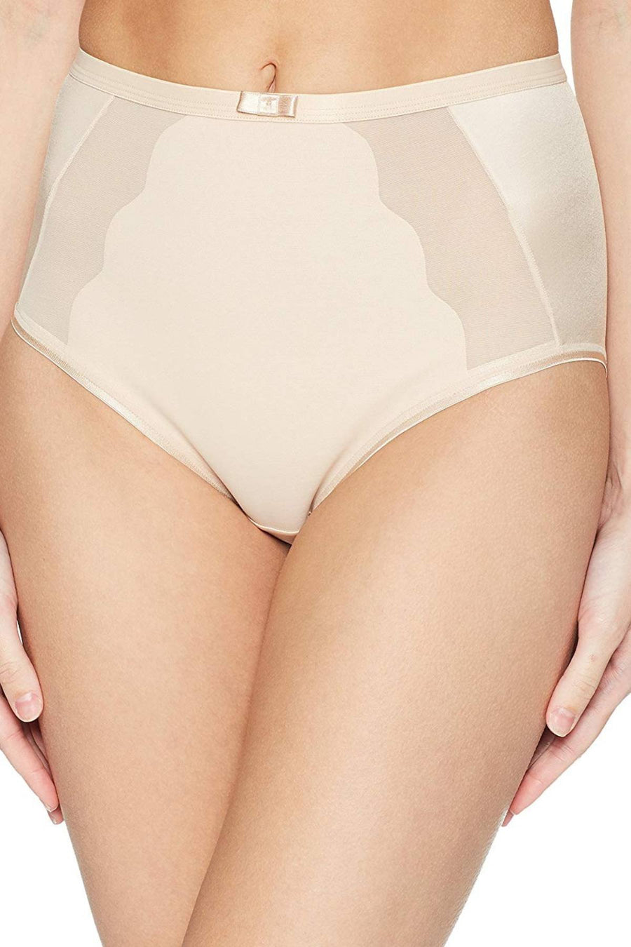 Bali Champagne-Shimmer Sheer/Sleek-Desire Light-Control Shaping Brief