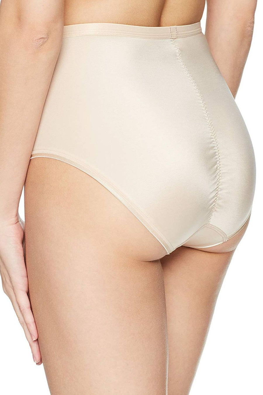 Bali Champagne-Shimmer Sheer/Sleek-Desire Light-Control Shaping Brief