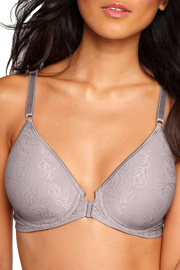 Bali Comfort Revolution Front Close Shaping Underwire Bra in Warm Steel