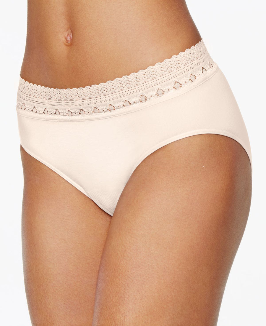 Bali Comfort Revolution Lace Brief Underwear 803j Light Beige Lace- Nude 01