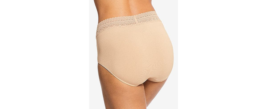 Bali Comfort Revolution Lace Brief Underwear 803j Light Beige Lace- Nude 01