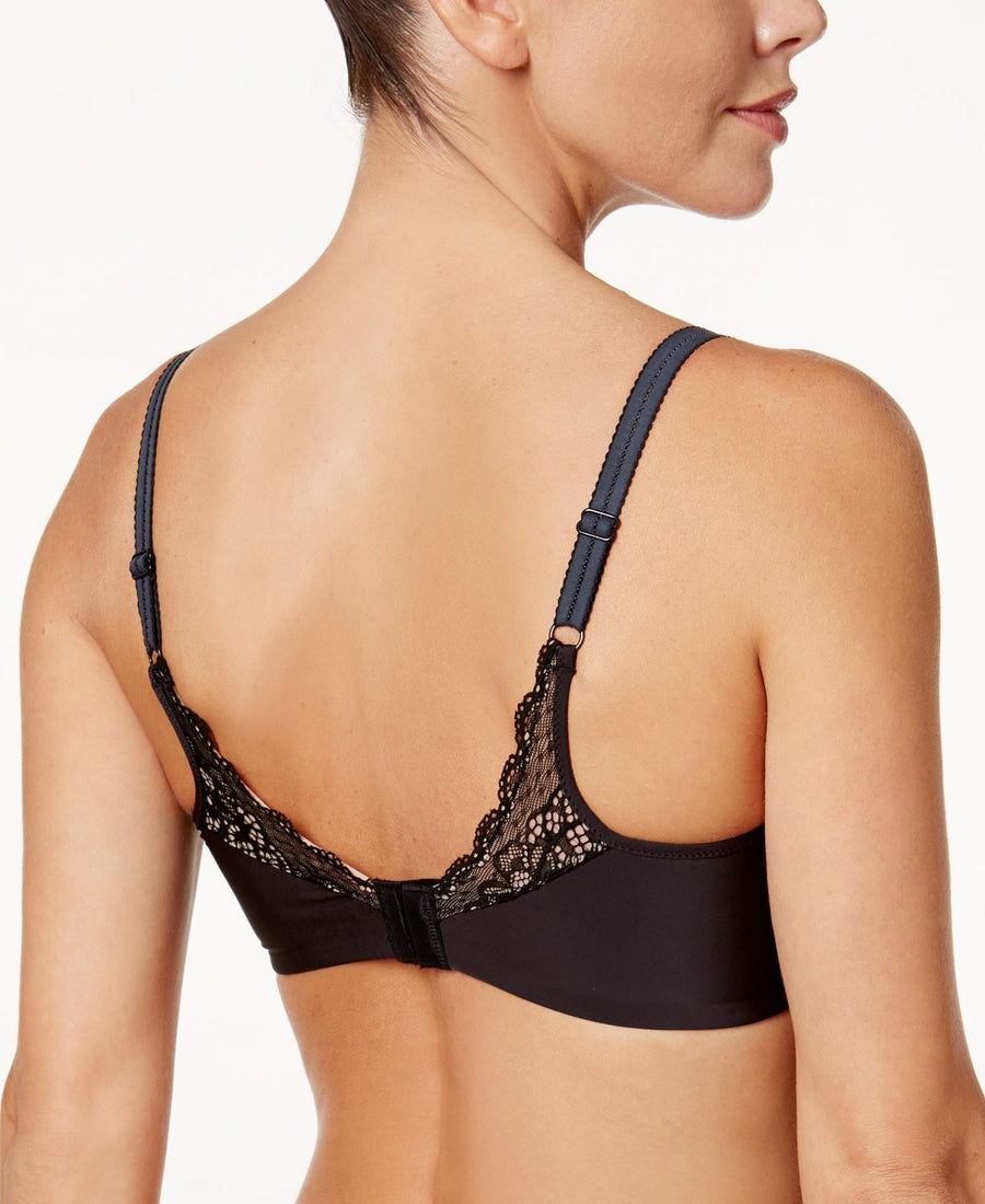 Bali Lace Desire Lace-panel Bra Df1002 Black/Champagne Shimmer