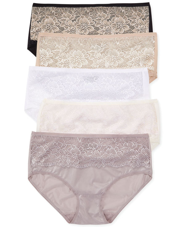 Bali Satin Indulgence Lace Hipster Underwear 2783 Warm Steel