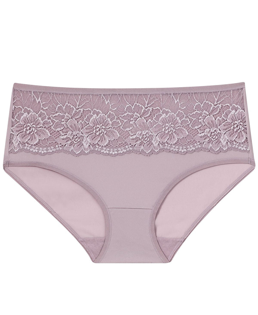 Bali Satin Indulgence Lace Hipster Underwear 2783 Warm Steel