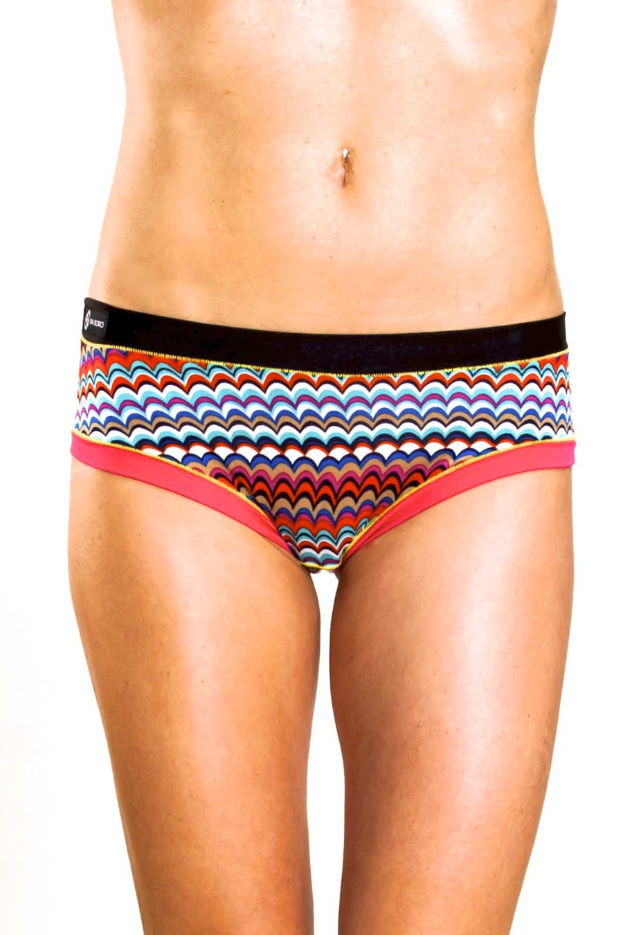 Bamboo Black/Hot Pink Bootyshort / Swim Bottom