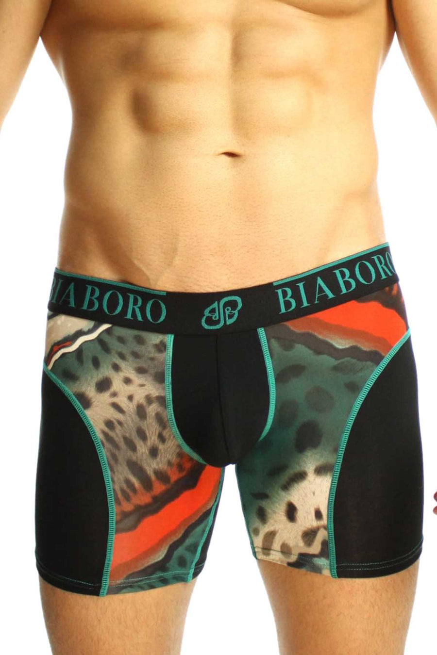 Bamboo Black & Multi Animal Print Boxer