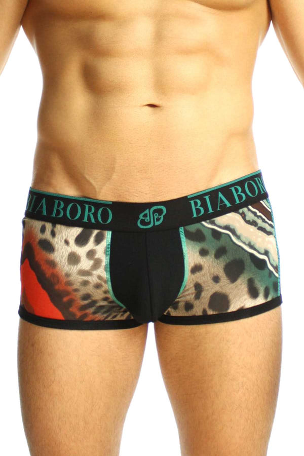 Bamboo Black & Multi Animal Print Trunk